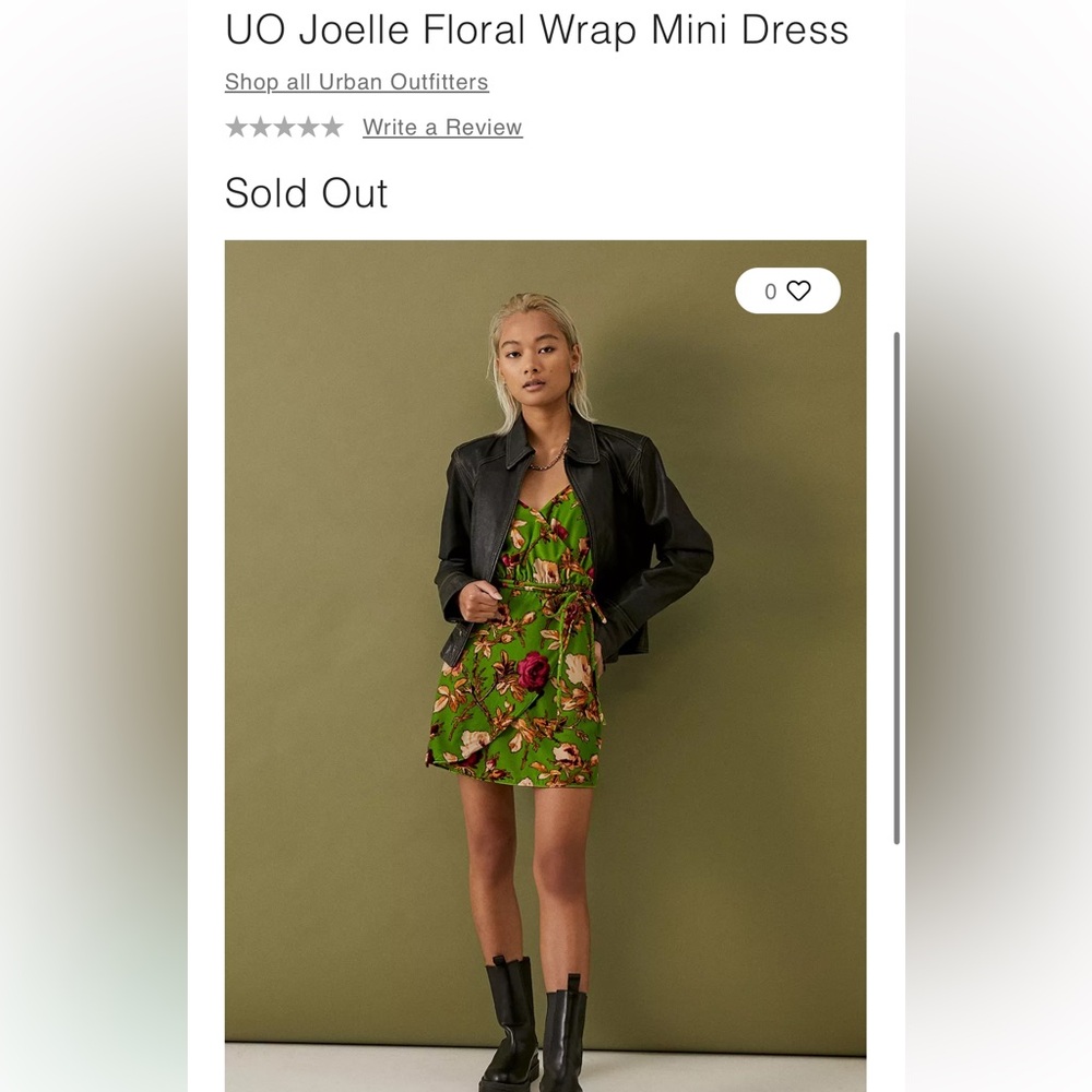 Urban Outfitters medium Joelle floral wrap mini dress